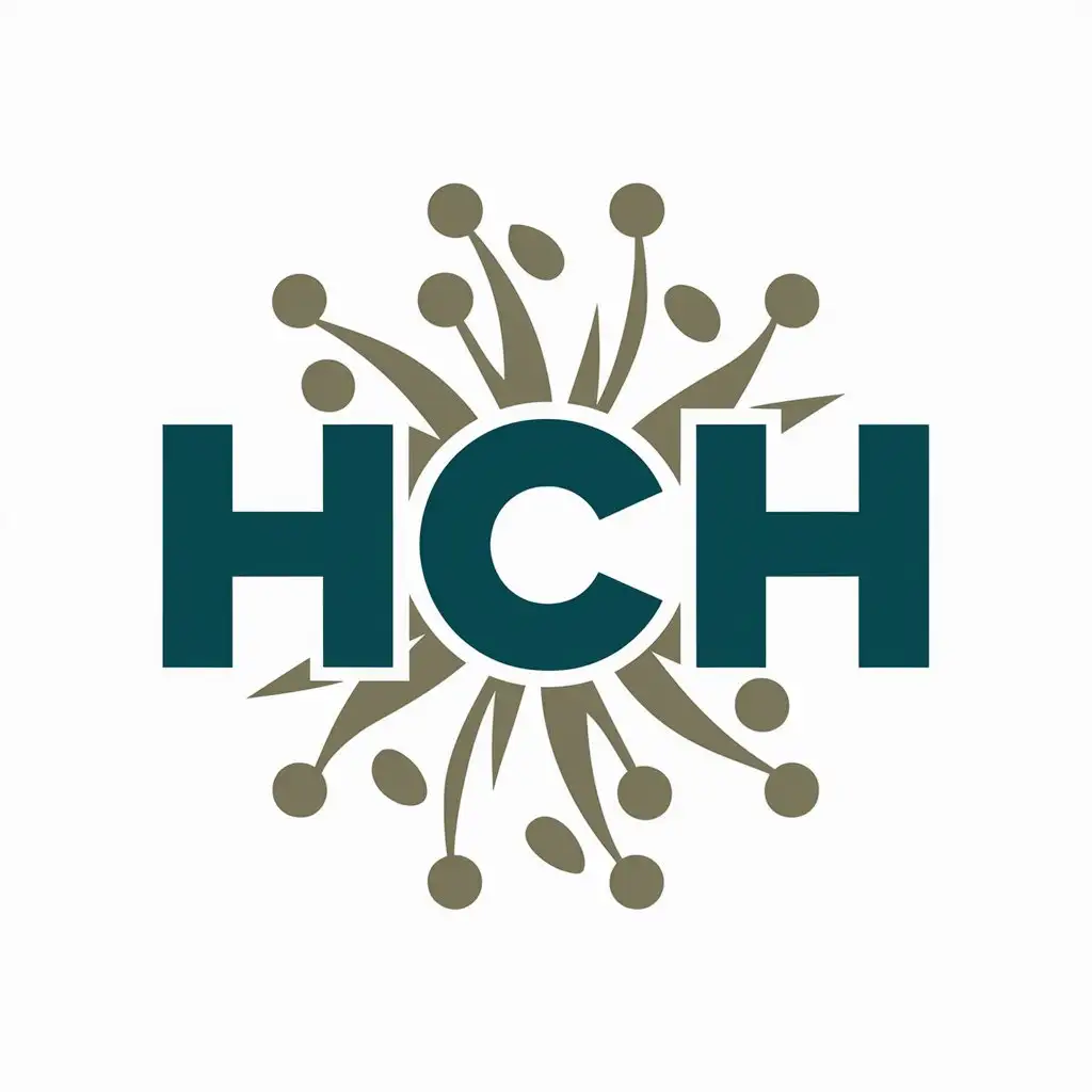 a vector logo design,with the text "HCH", main symbol:cell,Moderate,be used in Medical Dental industry,clear background