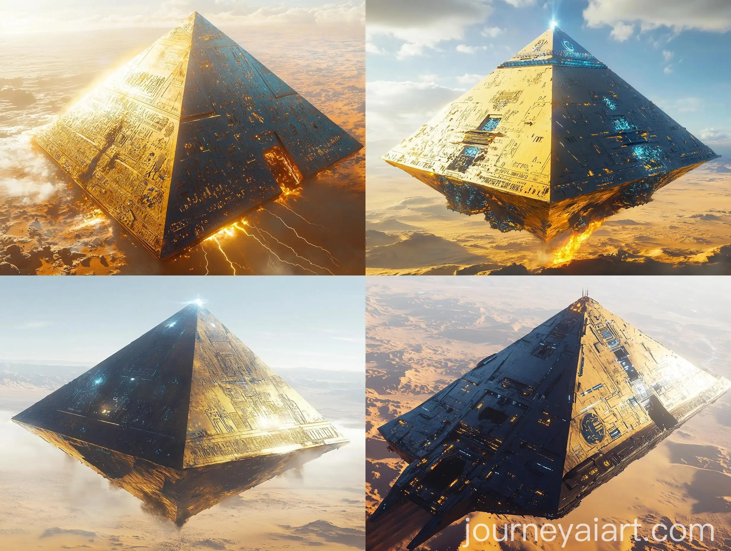 Massive-PyramidShaped-Starship-Hovering-Over-Desert-Landscape