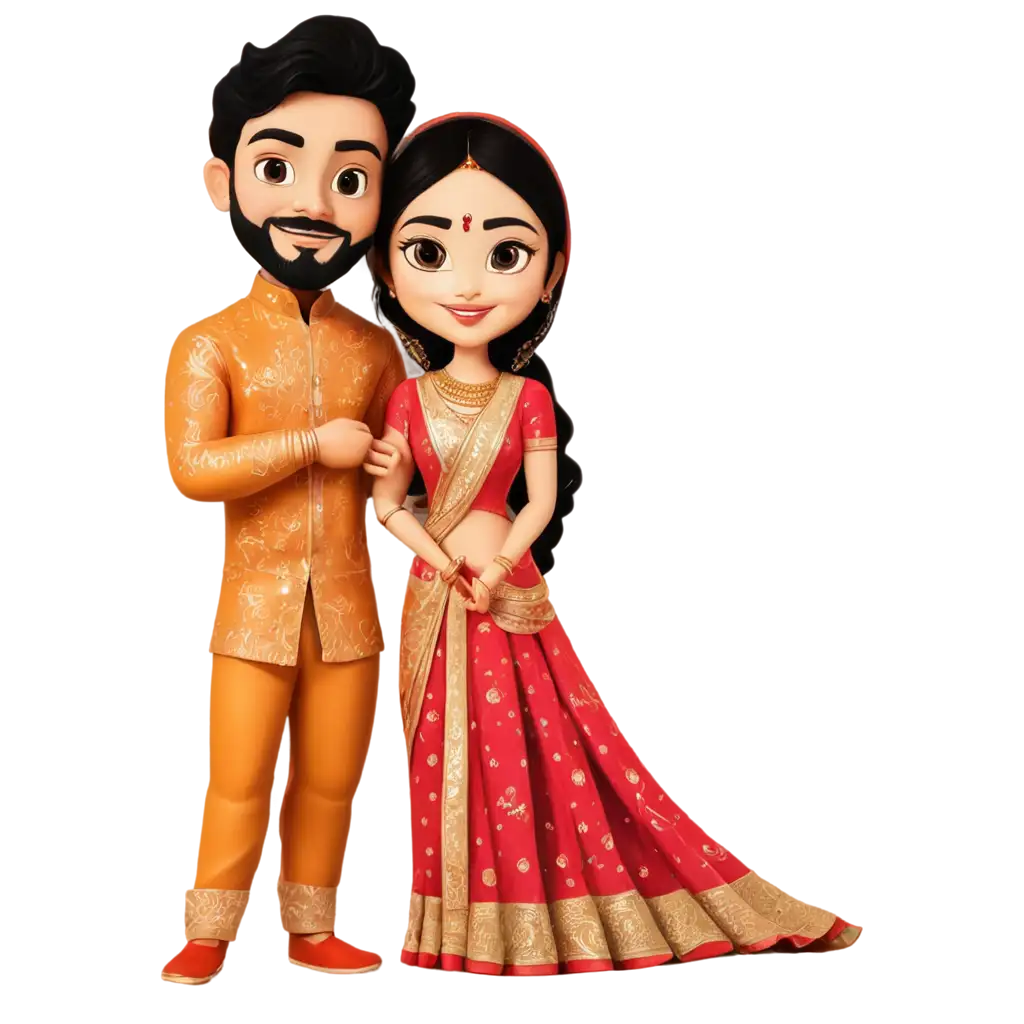 Bengali-Wedding-Couple-Cartoon-PNG-Capture-the-Joy-of-Tradition-in-High-Quality