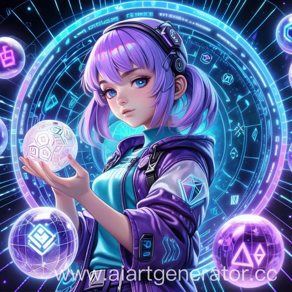 Cyberpunk-Anime-Girl-with-Holographic-DeFi-Charts-and-Cryptocurrency-Symbols