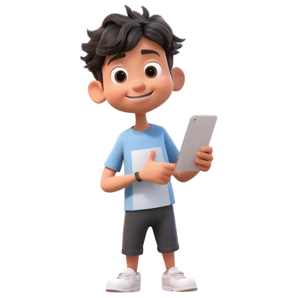 Cartoon-Boy-Sending-Message-PNG-Perfect-for-Vibrant-Digital-Communication