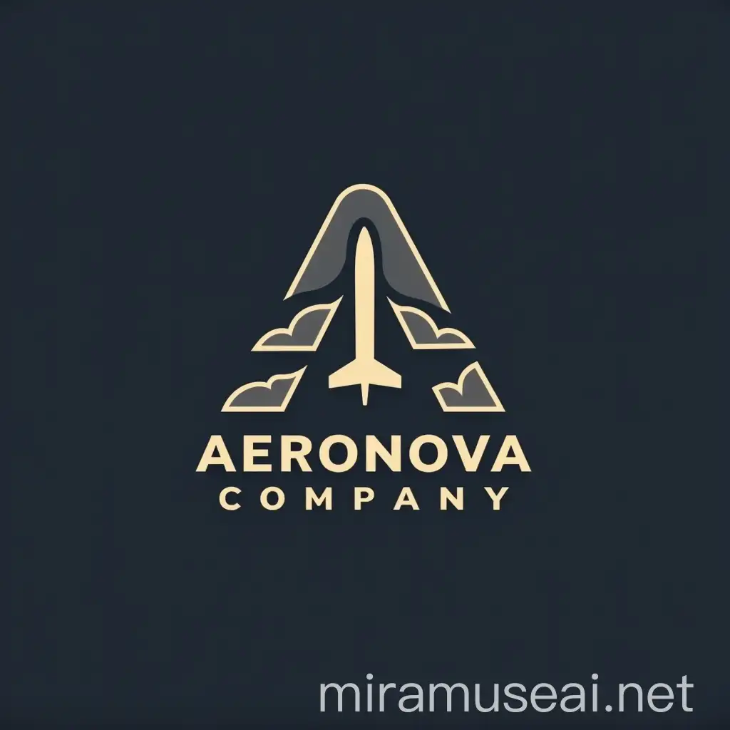 Aeronova Logo Design Featuring an AShape Airplane Concept