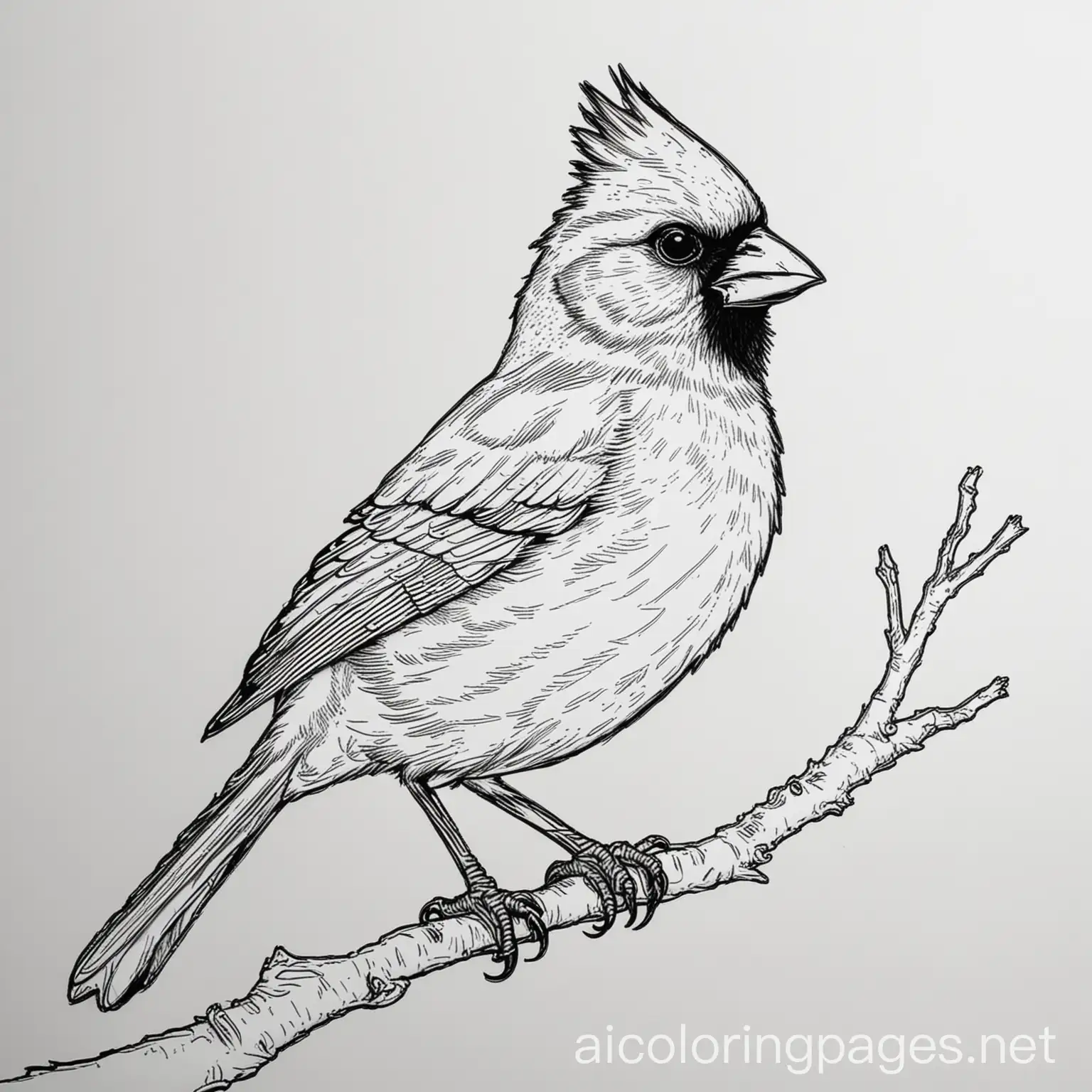 Simplicity-in-Cardinal-Coloring-Page-on-White-Background
