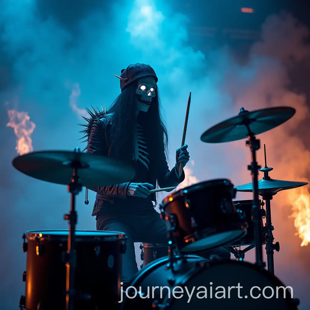 Female-Skeleton-Drummer-in-Dark-Fantasy-Setting-with-Flames-and-Smoke