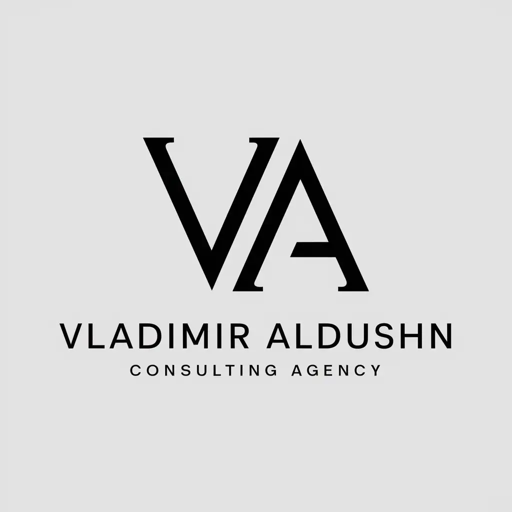 LOGO-Design-for-Vladimir-Aldushin-Consulting-Agency-Minimalistic-VA-Symbol-in-Education-Industry