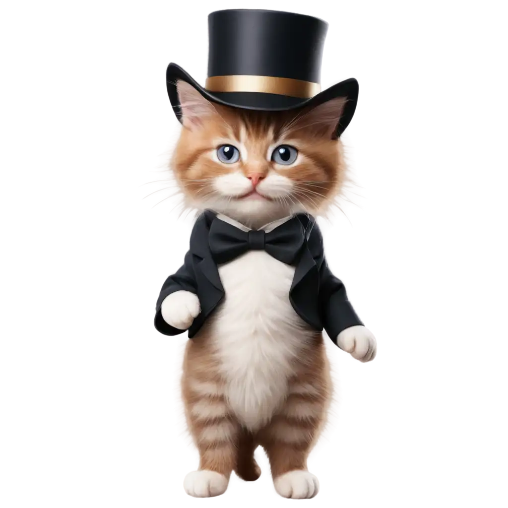 Realistic-Kitten-Wearing-a-Top-Hat-PNG-Adorable-Feline-with-Classic-Style