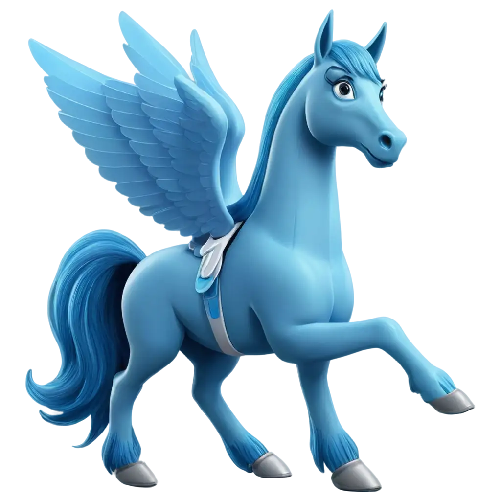 Pegasus-Character-in-Sports-Form-PNG-Blue-Tones-Mythical-Cartoon-Hero