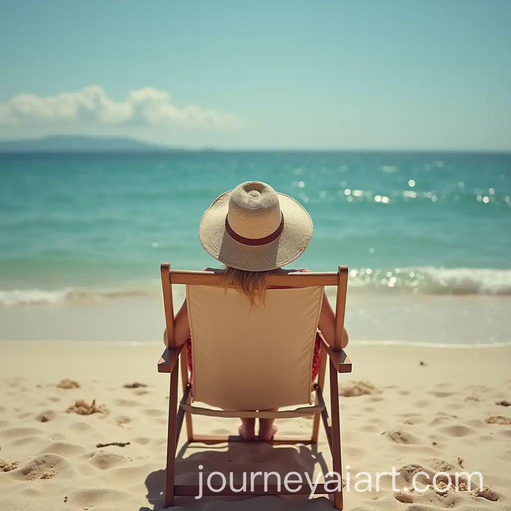 Woman-Relaxing-in-Deckchair-with-Scenic-View-from-Above-and-Front