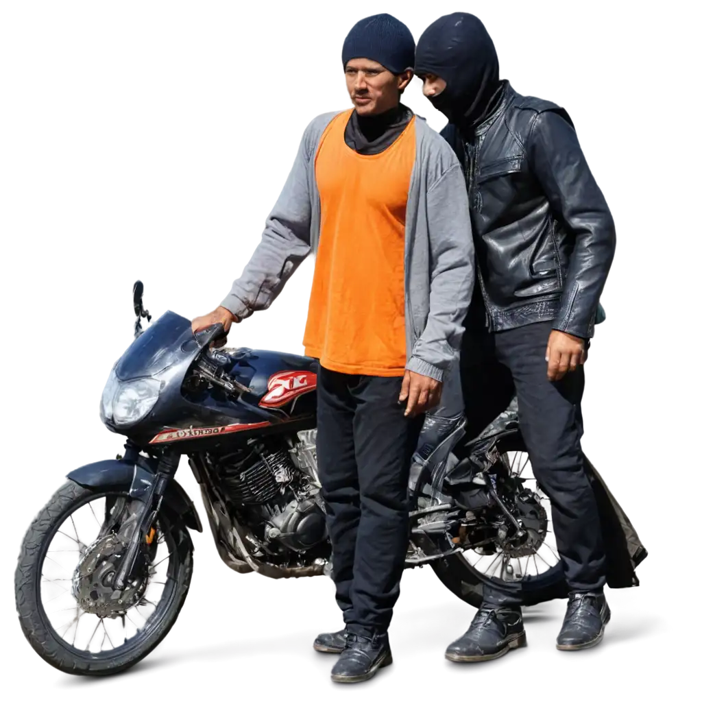 HighQuality-PNG-Image-of-Two-Beggars-Scavenging-for-a-Motorcycle