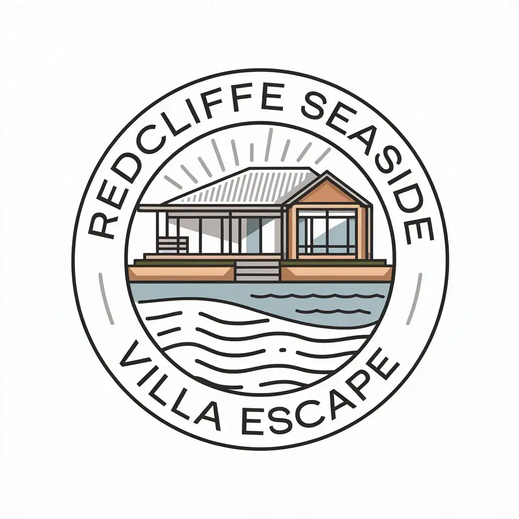 LOGO Design for Redcliffe Seaside Villa Escape Modern Australian House on Redcliffe Peninsula Real Estate Theme