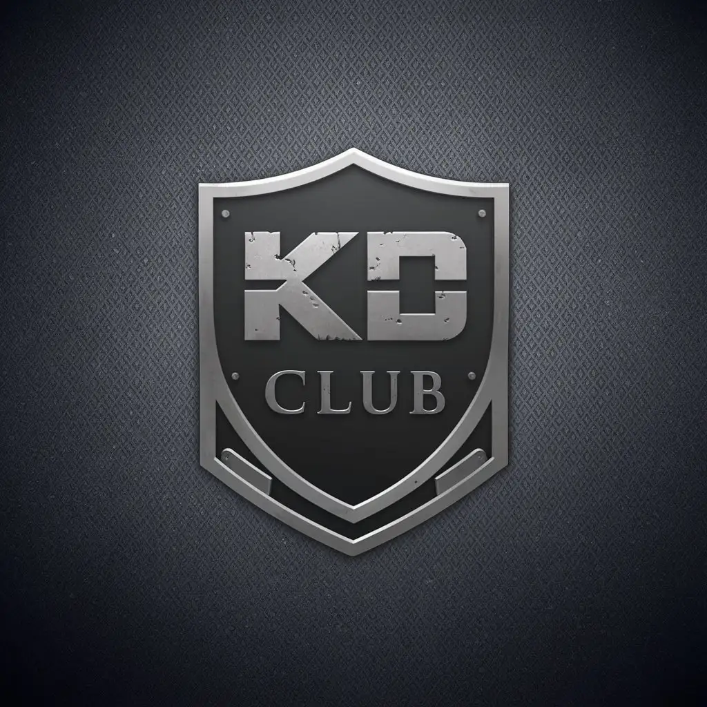 LOGO-Design-for-KD-Club-Black-Shield-with-3D-KD-Characters-for-Shooting-Game-Industry