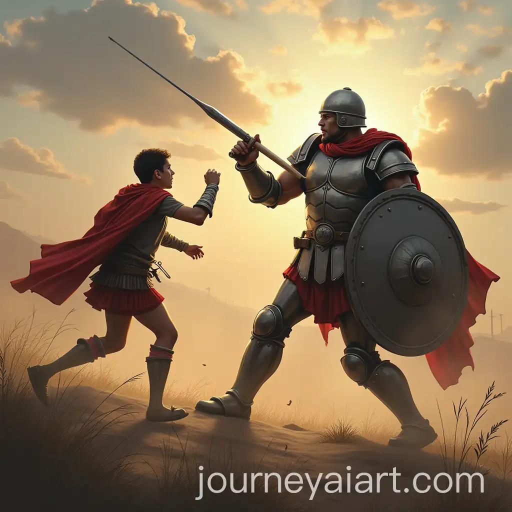 David-vs-Goliath-Epic-Battle-in-Vector-Art-Style