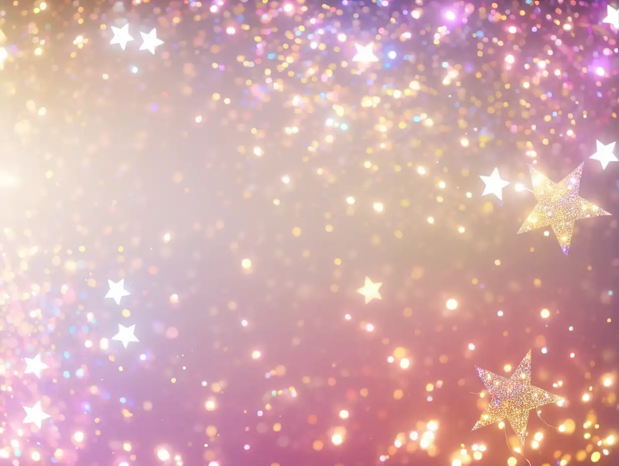 Digital Background with MultiColored Sparkling Lights and Bokeh