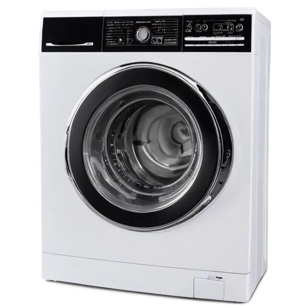 Realistic-White-Washing-Machine-PNG-Image-HighQuality-Transparent-Background-for-Versatile-Usage