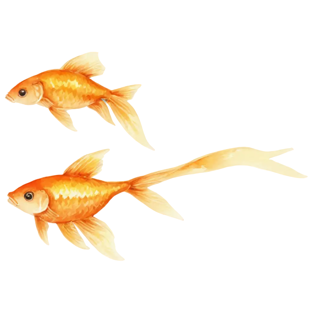 HandPainted-Watercolor-Illustration-of-a-Goldfish-PNG-Vibrant-Art-for-Digital-and-Print-Media