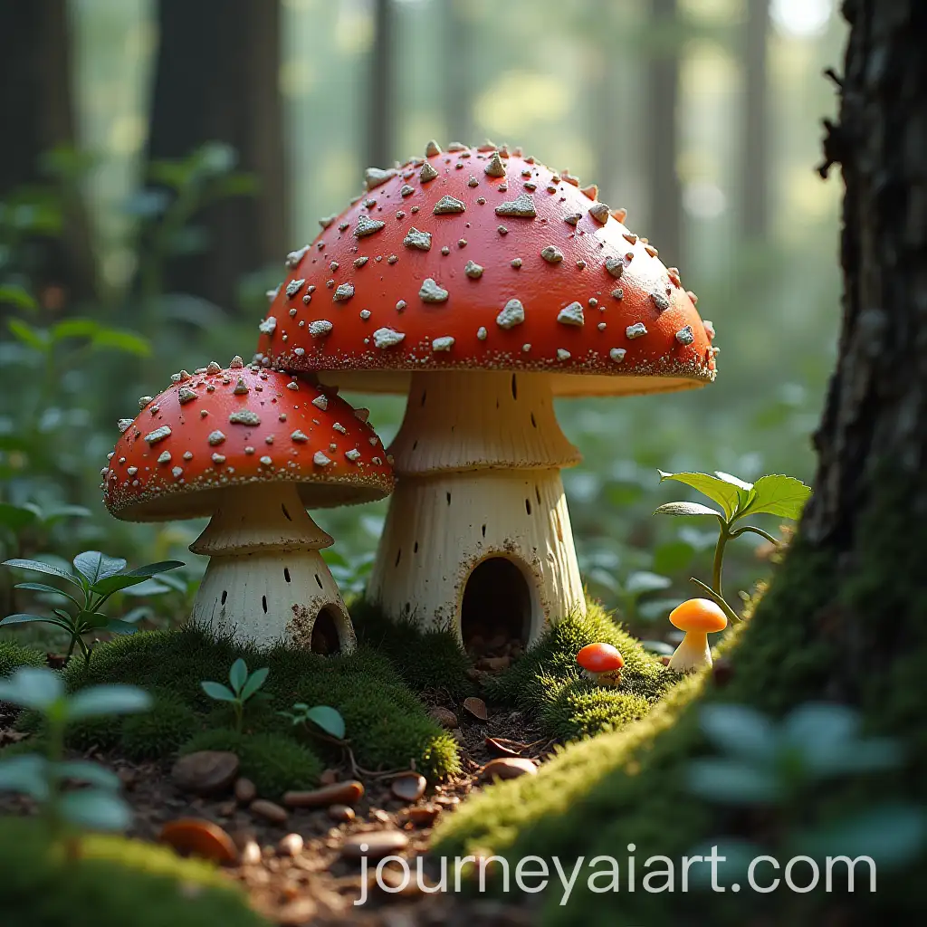 Whimsical-Mushroom-House-Nestled-in-a-Lush-Forest