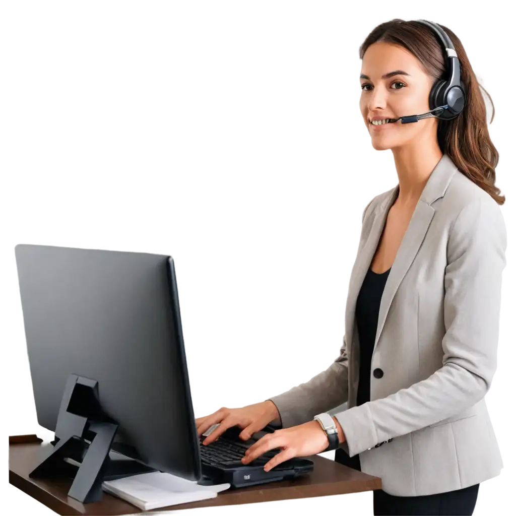 Professional-Call-Center-Girl-PNG-Image-Enhance-Your-Visuals-with-Clarity-and-Detail