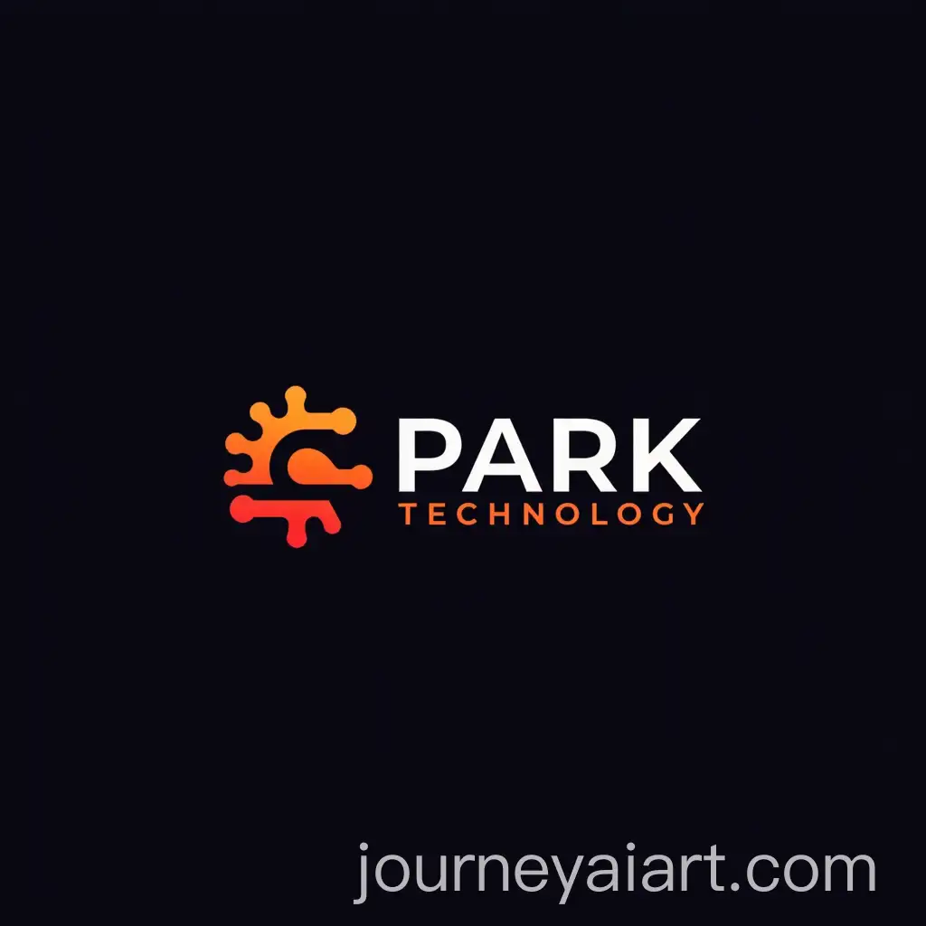 Park-Technology-Logo-Featuring-Software-and-Media-Production-Services-with-Red-and-Orange-Colors