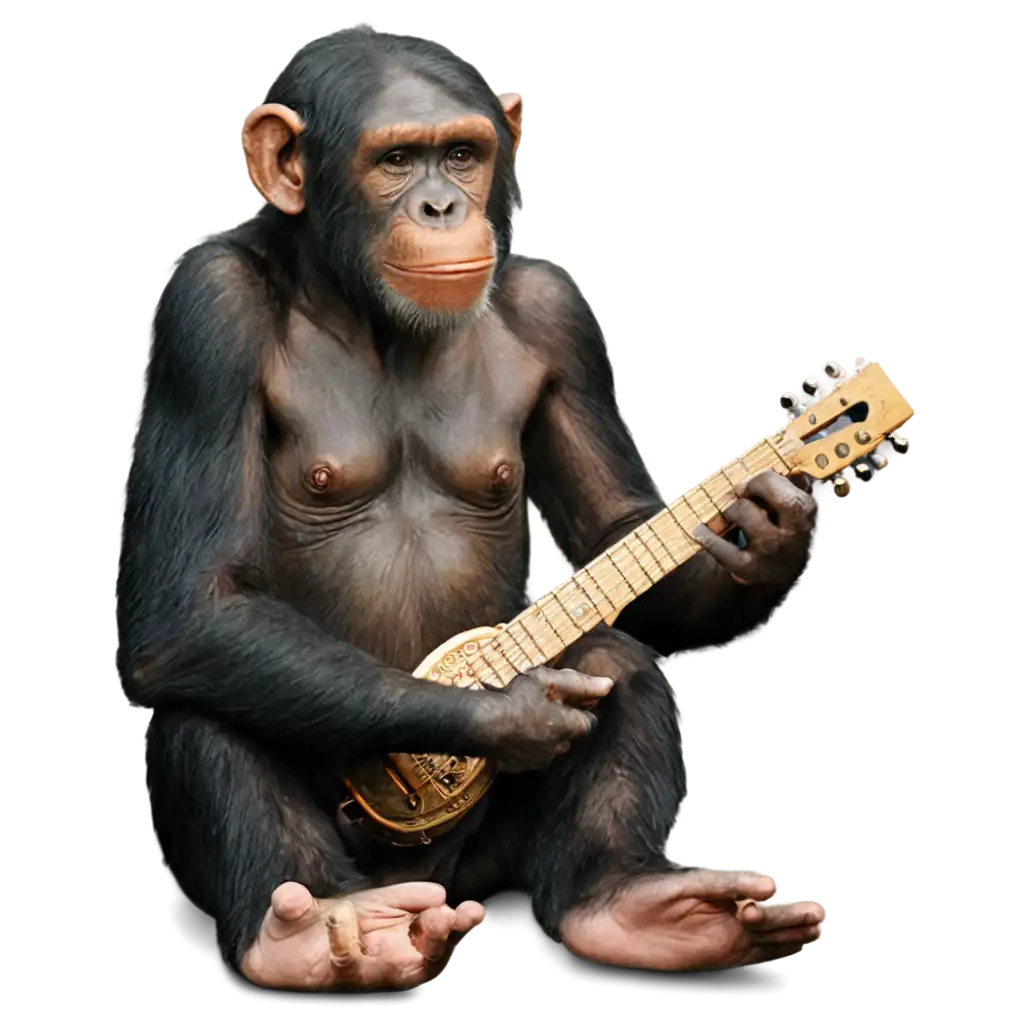 Chimpanzee-with-Instrument-PNG-Captivating-Art-for-Varied-Uses