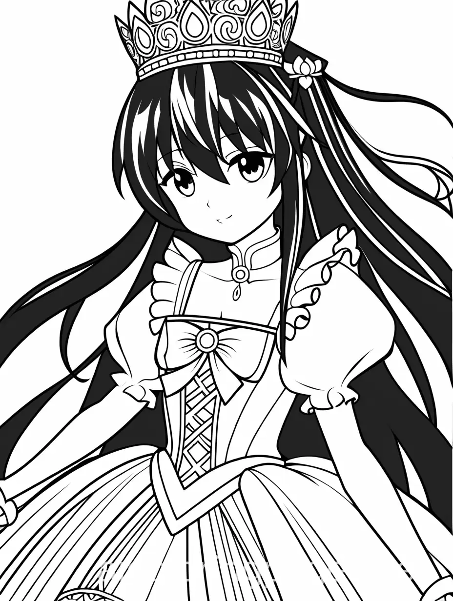 Kurumi-Tokisaki-as-a-Princess-Coloring-Page-for-Kids