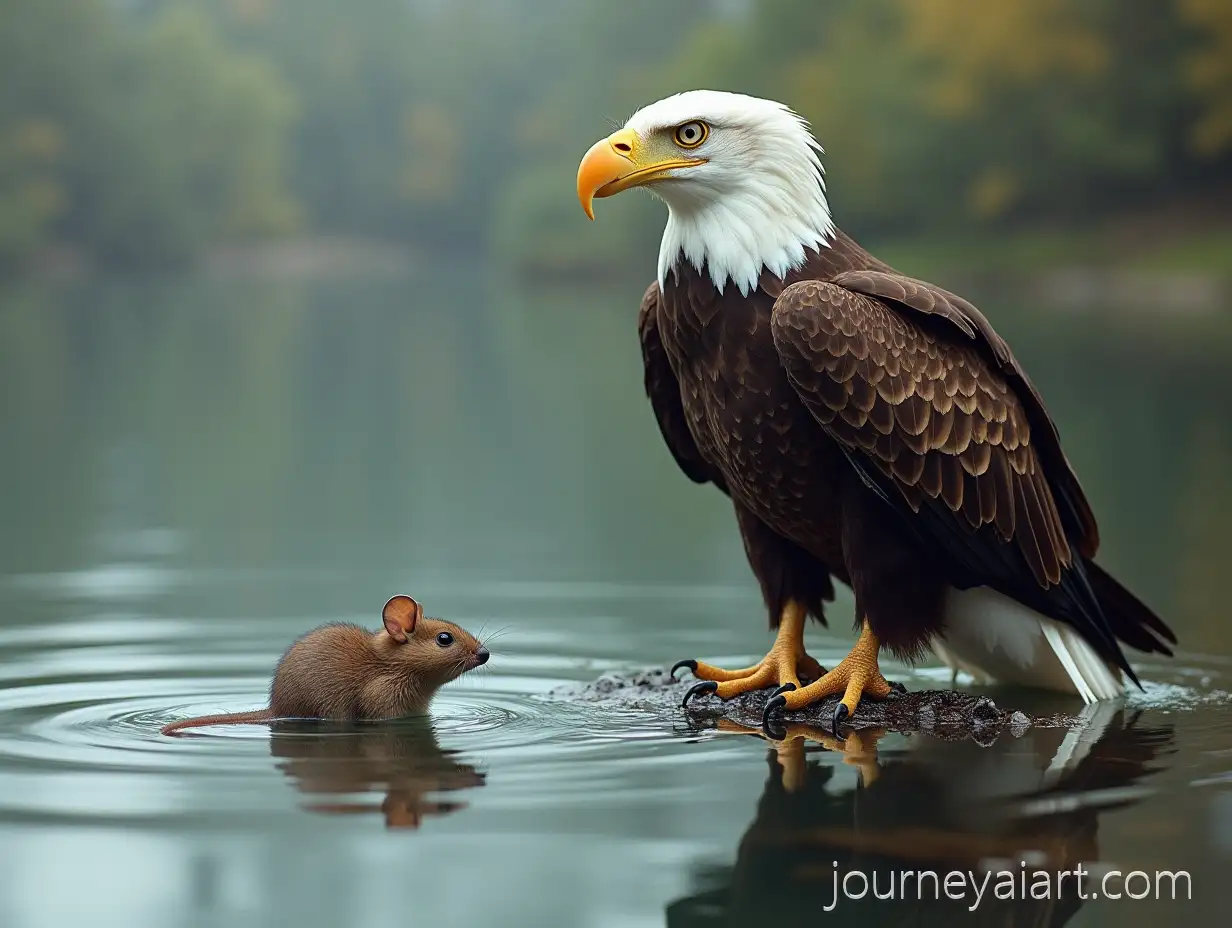 Mouse-and-eagle-friendshipMouse-Rescued-by-Eagle-at-Lake-and-Forming-Unlikely-Friendship