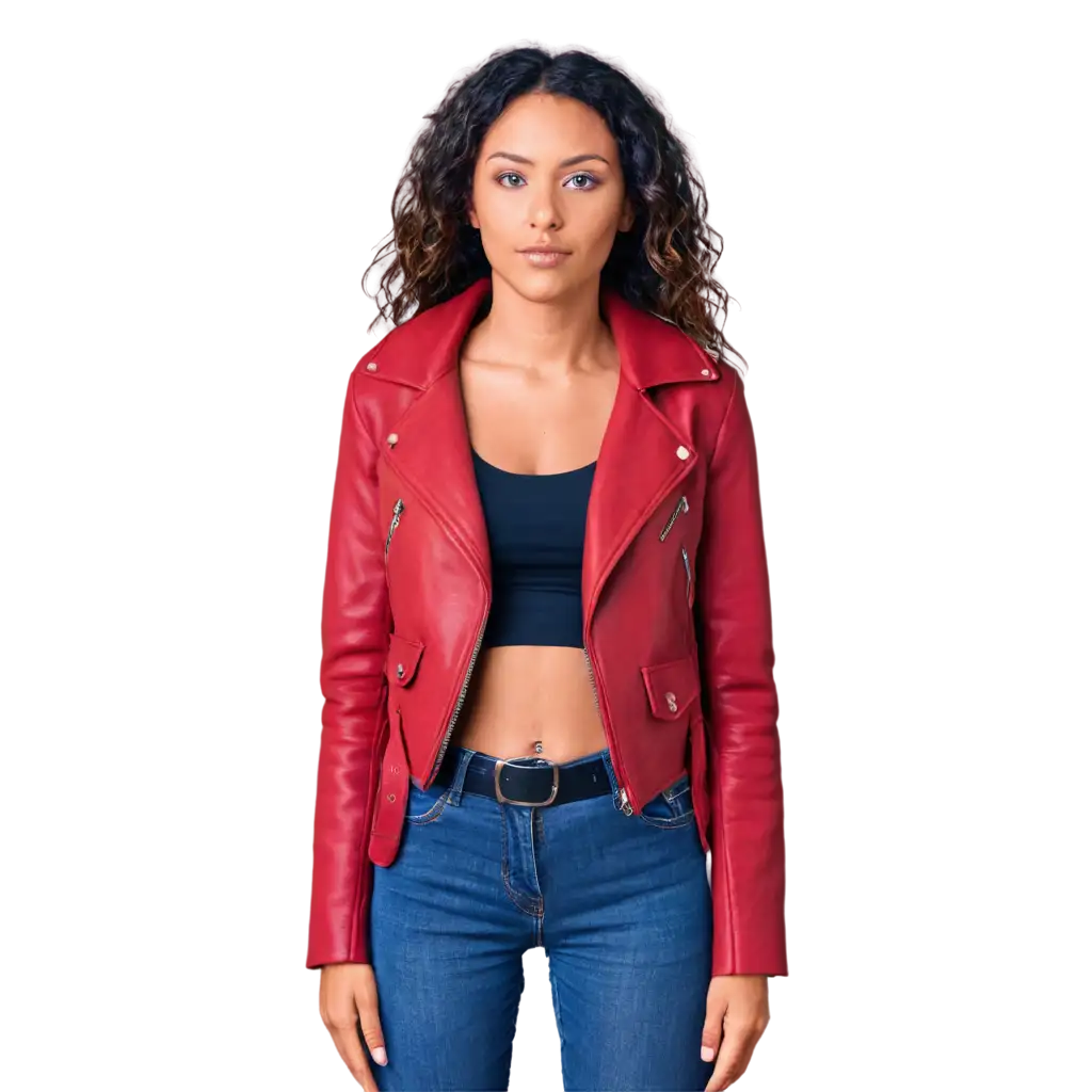 Red-Shearling-Leather-Jacket-PNG-HighQuality-Transparent-Image-for-Versatile-Design-Use