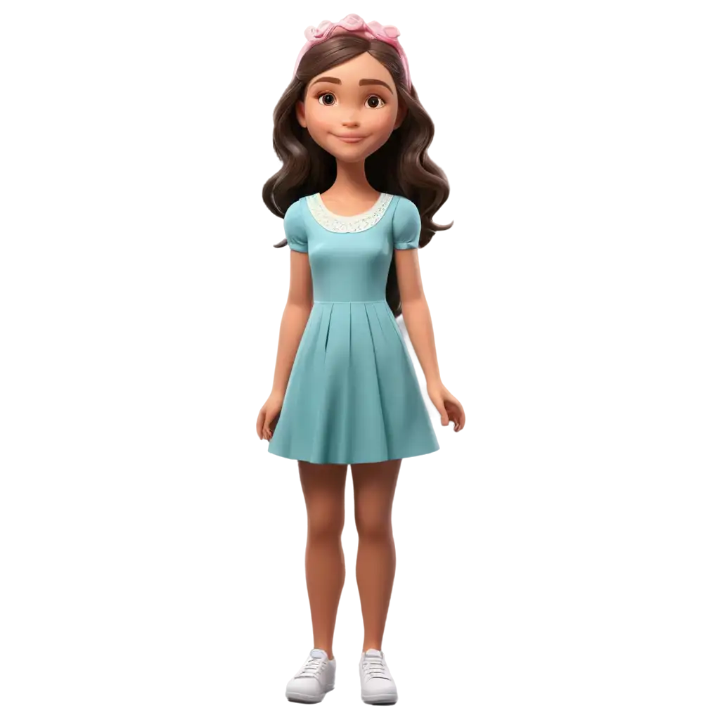 Vibrant-3D-Animated-PNG-of-a-Playful-10YearOld-Girl-with-Expressive-Facial-Features