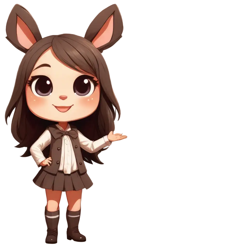 Adorable-Cartoon-Kawaii-Girl-Dressed-as-an-Animal-HighQuality-PNG-Image-for-Online-Engagement