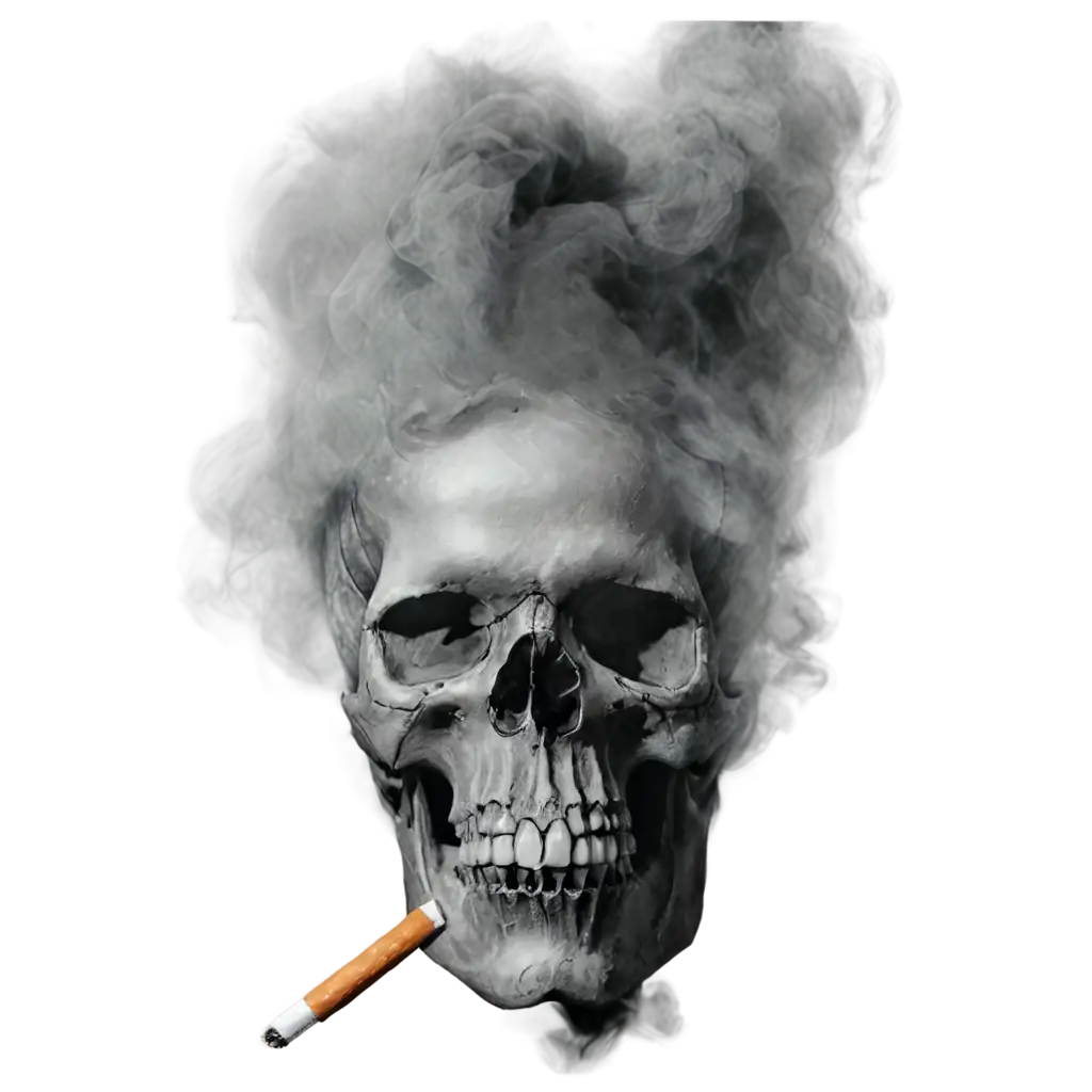 smoking skull