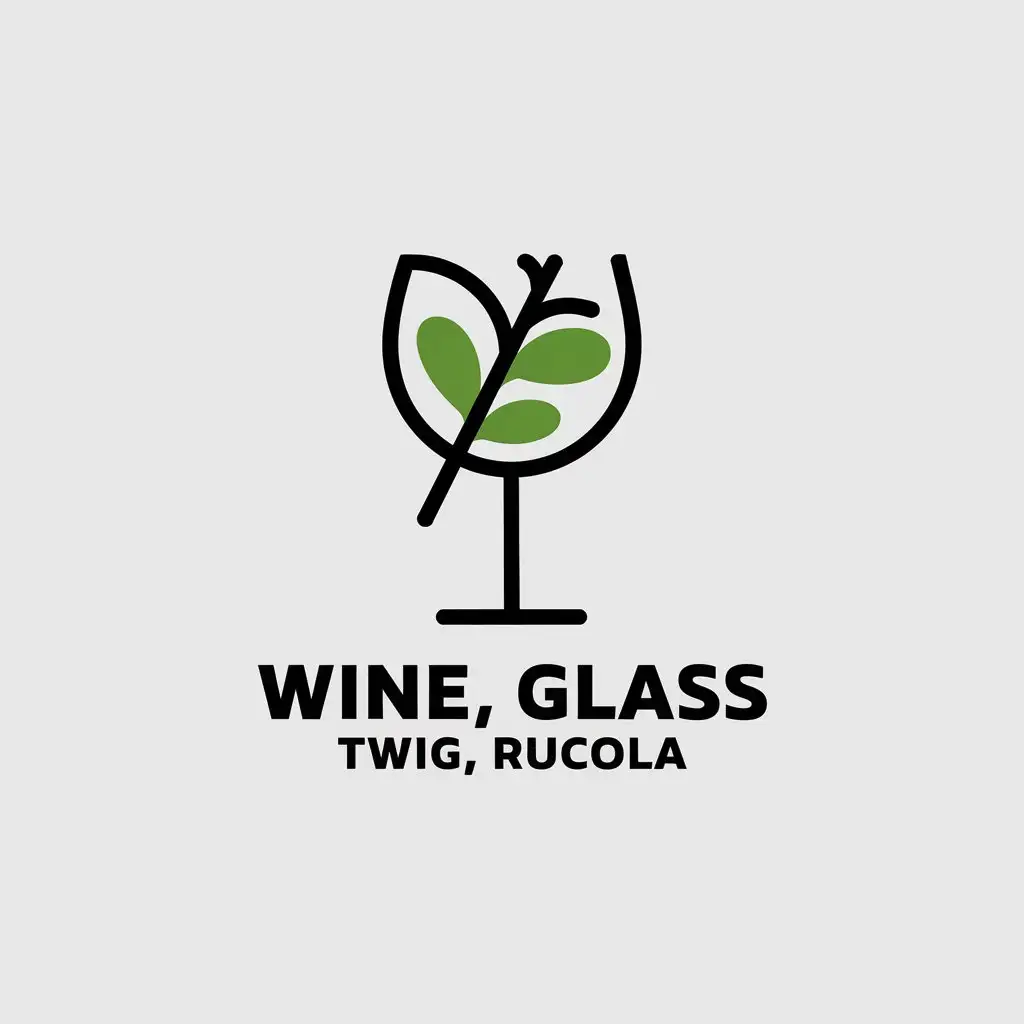 LOGO-Design-for-Wine-Glass-Twig-Minimalistic-Vector-for-Sports-Fitness-Industry