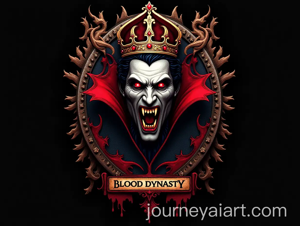 Gothic-Vampire-Coat-of-Arms-with-Dracula-and-Blood-Symbols