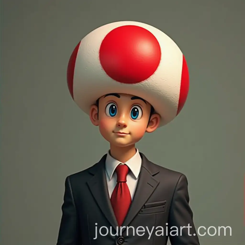 Man-in-Suit-with-Red-and-White-Mushroom-Head-Inspired-by-Mario