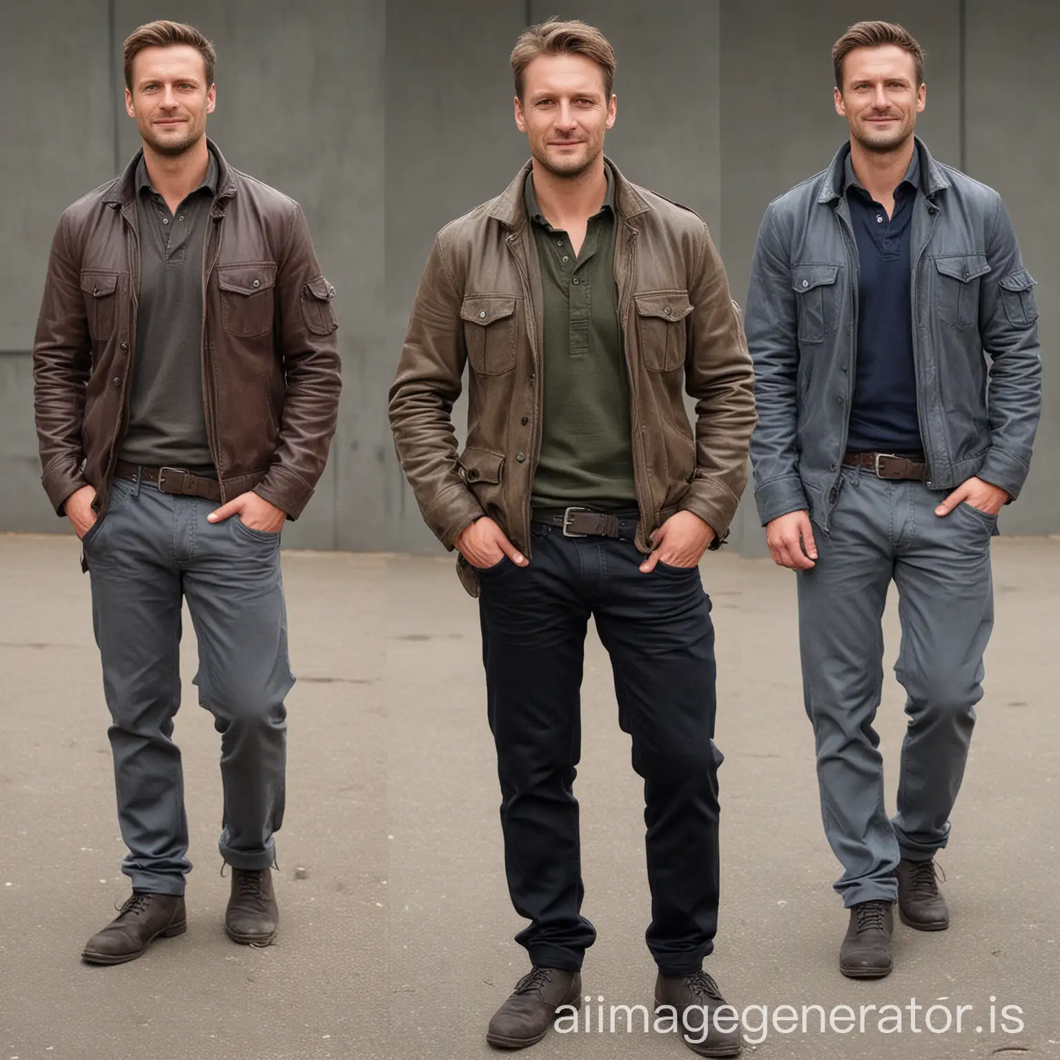 a normal German man, 35 years old. normal clothes