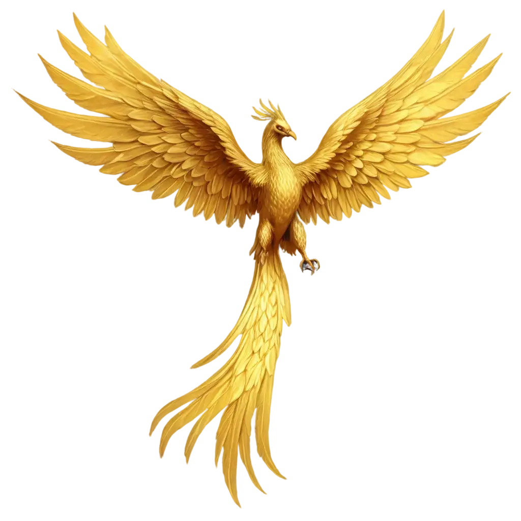 Golden-Phoenix-PNG-Image-Stunning-HighPNG-Image-Usage-ScenariosQuality-Artwork-for-Various-Applications
