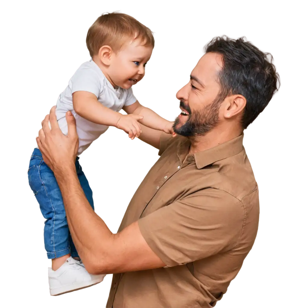 HighQuality-PNG-Image-Happy-Father-Playing-with-Small-Son-Emphasizing-Facial-Interaction