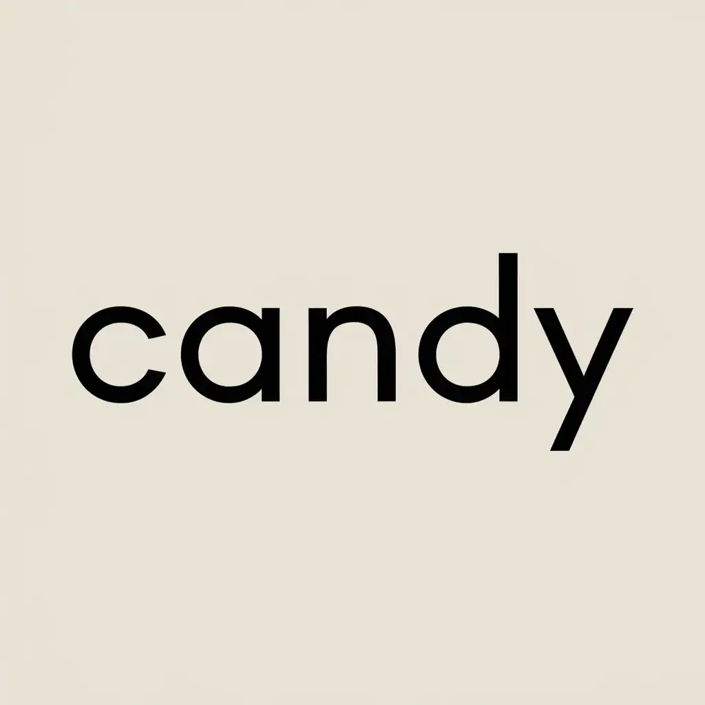 a vector logo design,with the text "Candy", main symbol:Candy is an chrome extension that change the download name,Minimalistic,be used in Internet industry,clear background