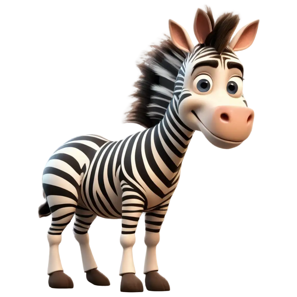 Create-a-3D-Pixar-Animation-Style-Zebra-and-Python-PNG-Image