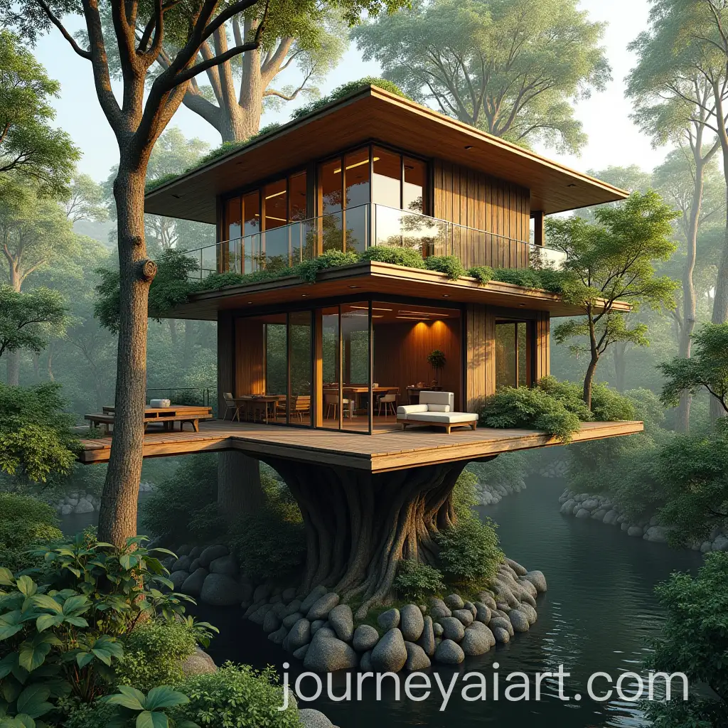 Modern-Treehouse-Villa-Surrounded-by-Lush-Greenery