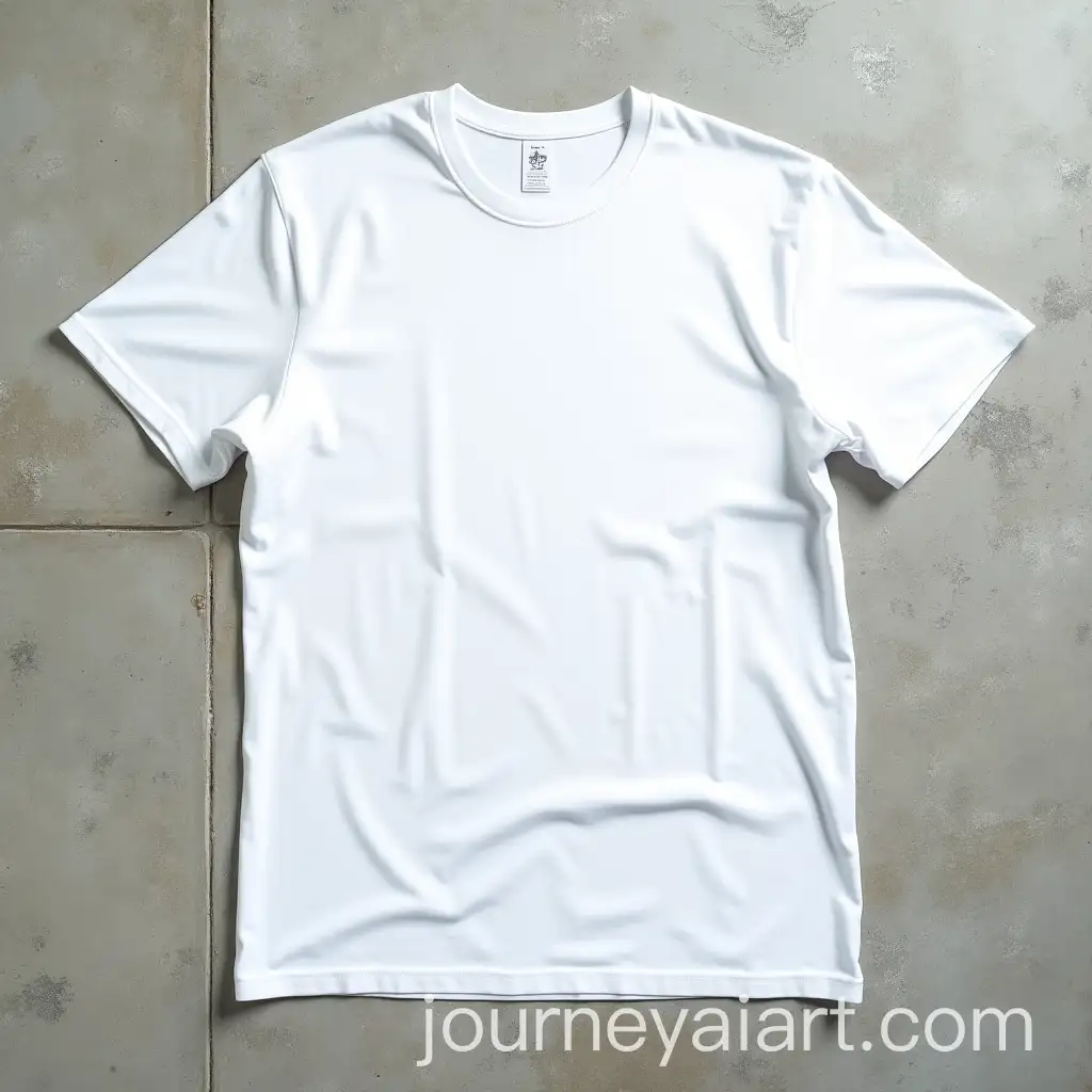 Realistic-Oversized-White-TShirt-on-Concrete-Floor