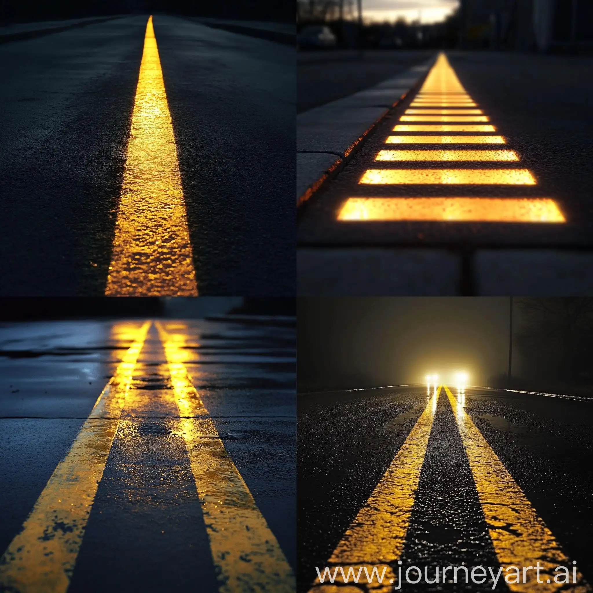 Realistic-Demarcation-Lighting-on-Asphalt-in-Dangerous-Zone