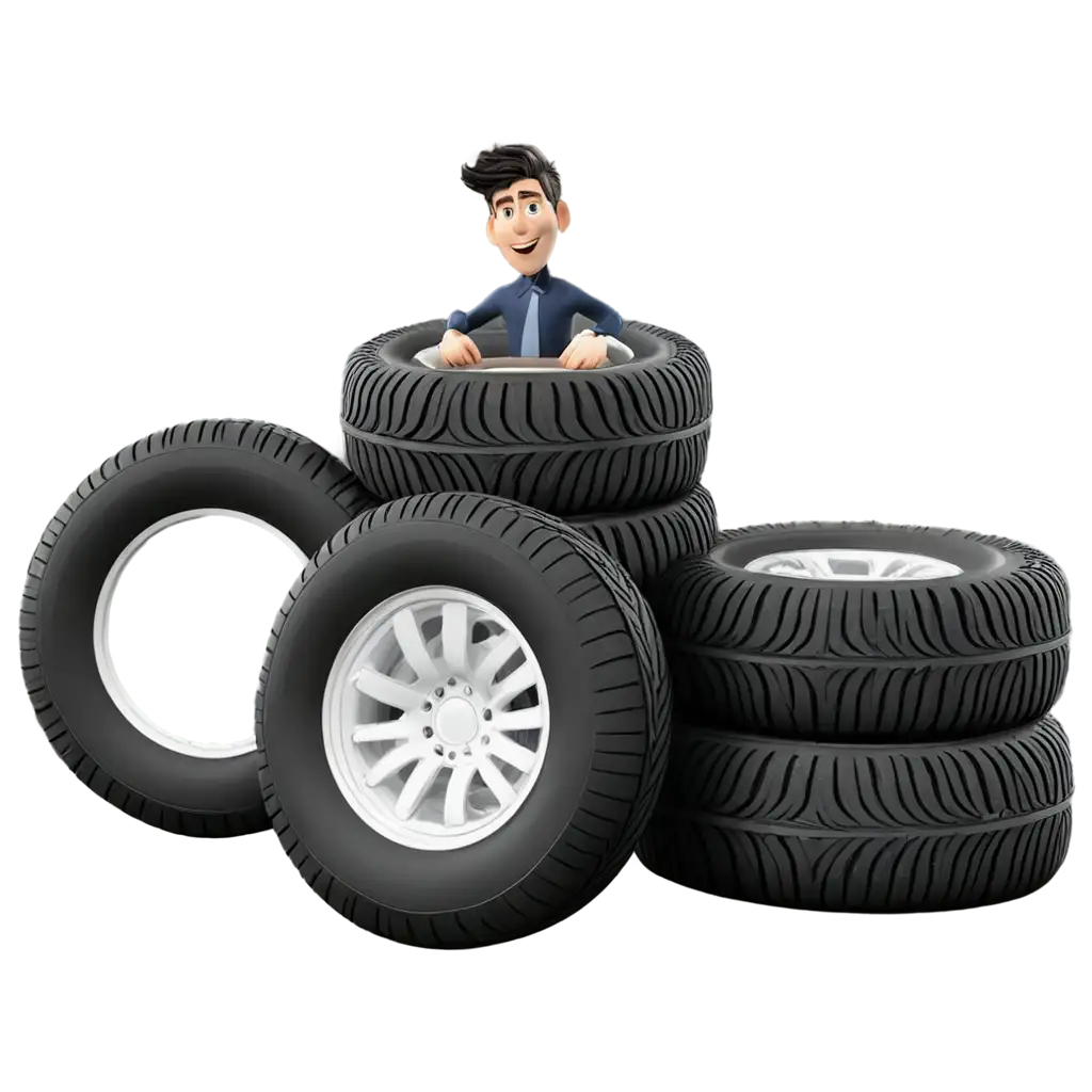 3D-Pixar-Animation-Style-White-Center-Tyres-PNG-Image-Enhance-Your-Projects-with-HighQuality-Visuals