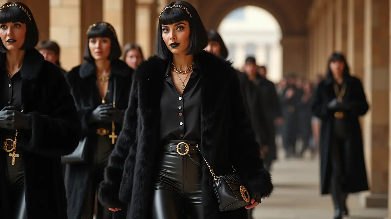 Cheering-Women-in-Glamorous-Black-Attire-at-the-Roman-Colosseum