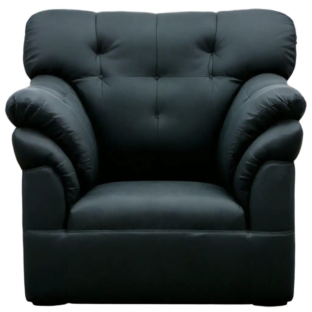 PNG-Image-of-Black-Sofa-Chair-HighQuality-Furniture-Illustration