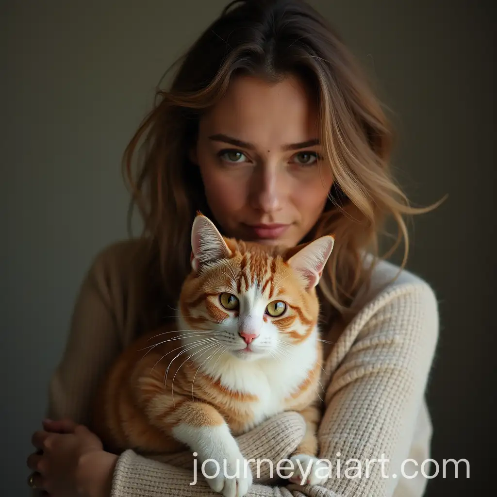 Woman-with-Cat-Portrait-Artwork