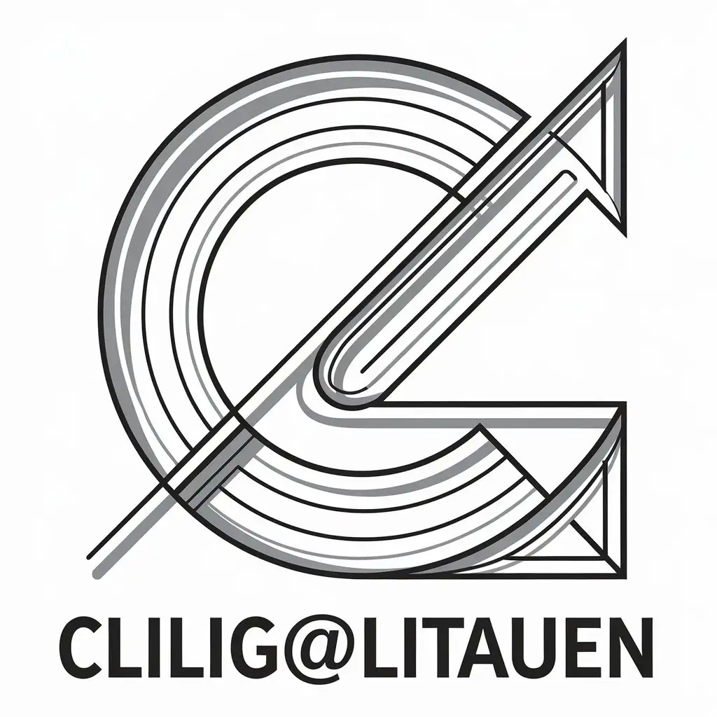 a vector logo design,with the text "CLILIG@Litauen", main symbol:Clilig,complex,clear background