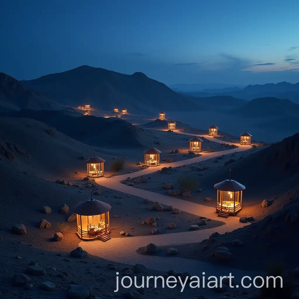 Scenic-Mountain-Resort-with-Gazebo-Viewpoints-and-Nighttime-Ambiance
