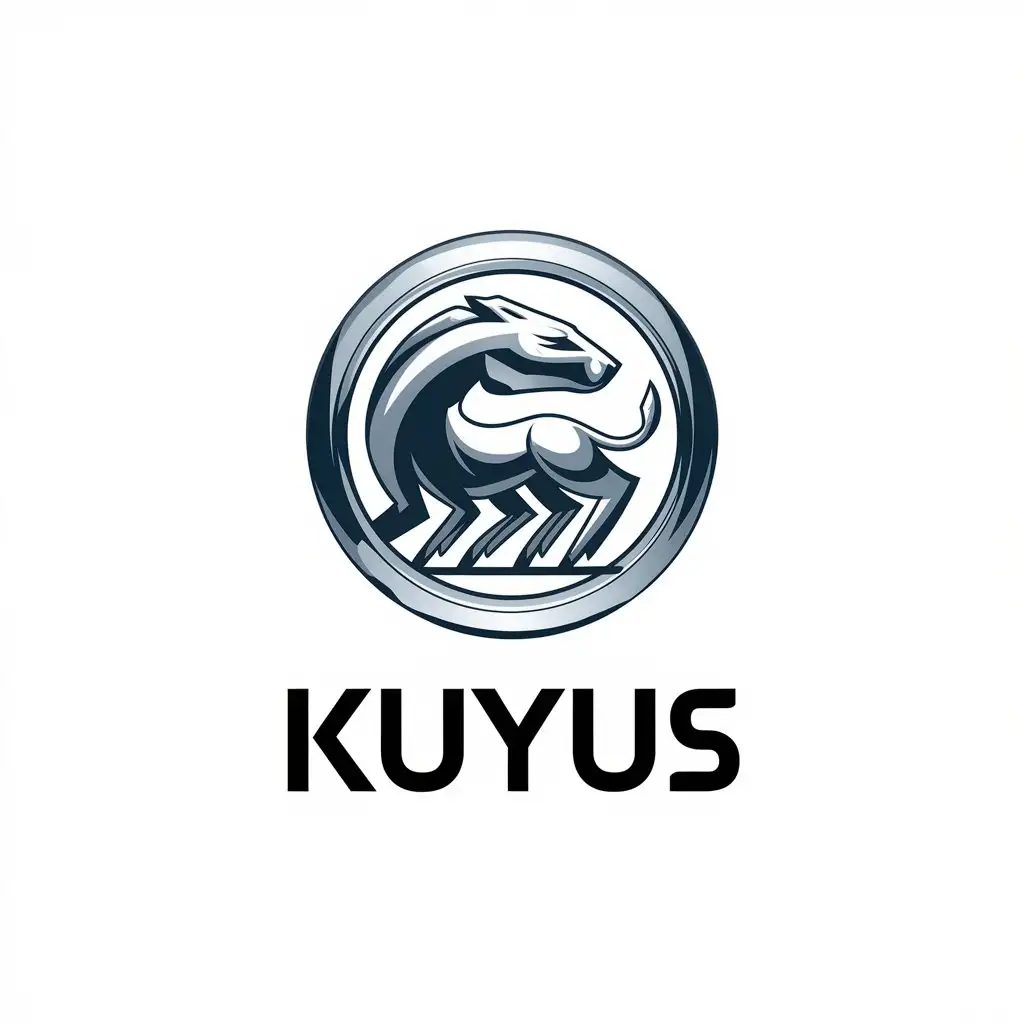 LOGO Design for Kuyus Chrome Legendary Animal in Circle for Religious Industry