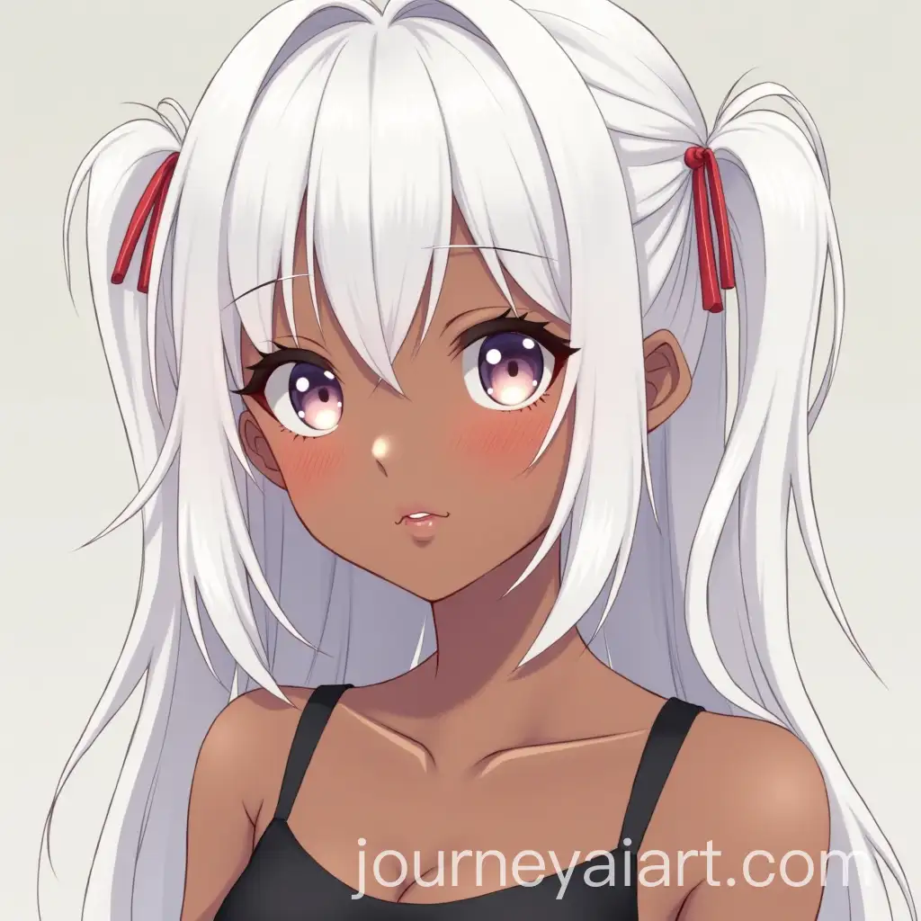 Anime-Girl-with-White-Hair-and-Brown-Skin