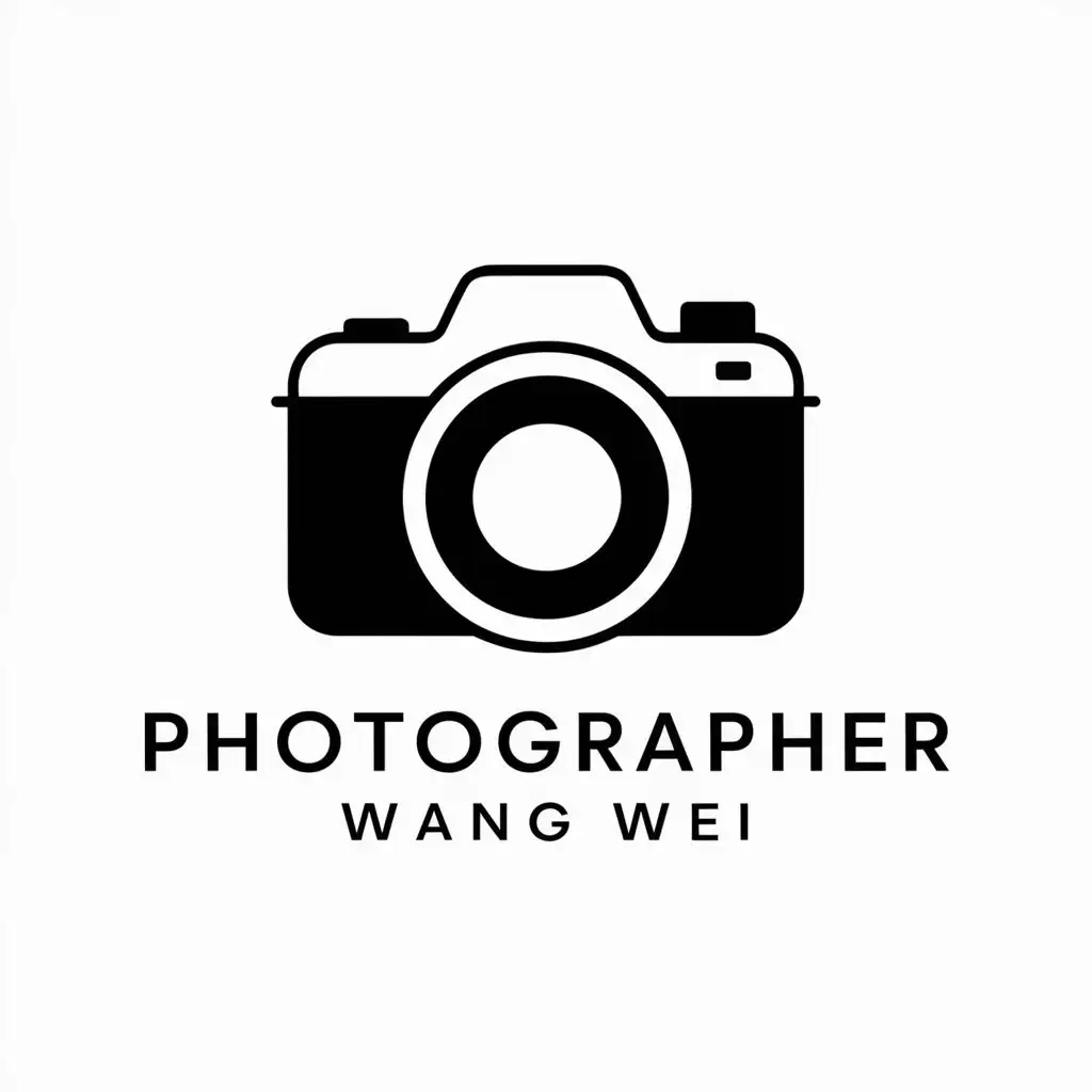 LOGO-Design-for-Photographer-Wang-Wei-Minimalistic-Camera-Icon-for-Professional-Photography