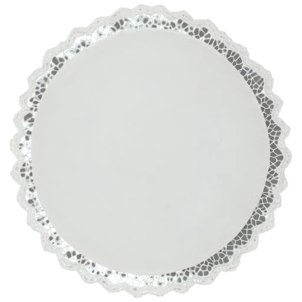 Circular-Napkin-with-Transparent-Background-and-Lace-Edge-PNG-Image